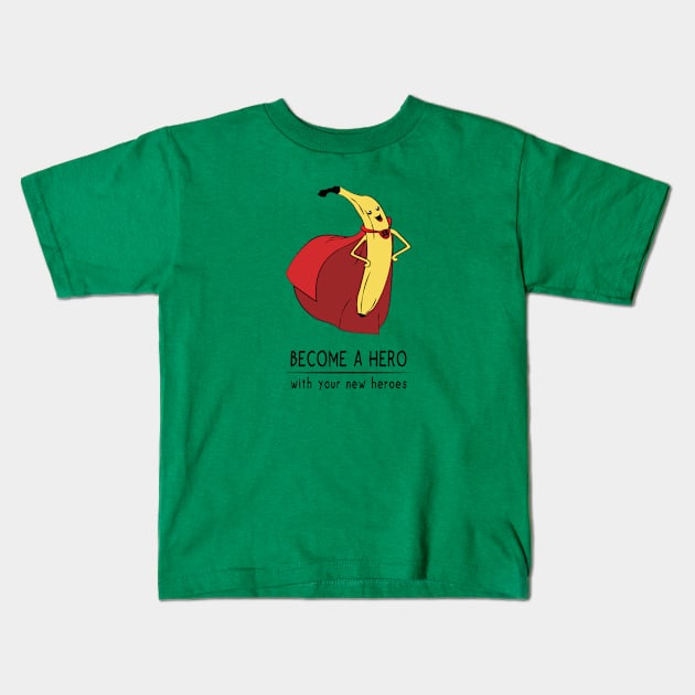 Super Banana Kids T-Shirt by DonCorgi